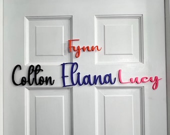 Custom Door Sign, Personalized Name Plaque, Kids Name Sign, 3D Printed Name Sign, Name Signs For Boys Room and Girls Room | Custom Name