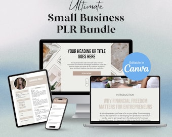 Aanpasbare Canva PLR-bundel: professionele sjablonen voor branding en marketing voor kleine bedrijven