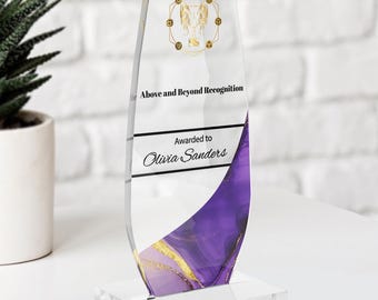 Personalized Crystal Acrylic Award: Corporate Recognition Trophy