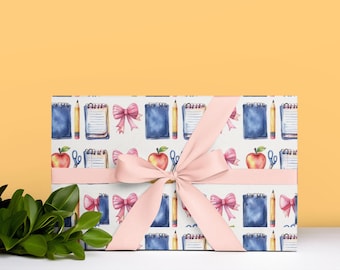 Coquette School Wrapping Paper: Teacher Appreciation Gift Wrap