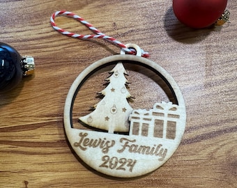 3D-gepersonaliseerde houten kerstbal