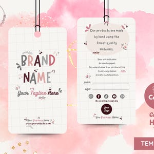 Editable Kawaii Pastel Hang Tags Template: Printable Swing Tag Design (Canva)