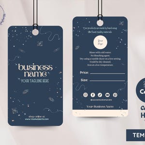 Editable Hang Tag Template: Fashion Label Design (Canva Printable)