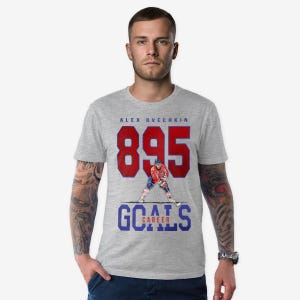 Alexander Ovechkin T-shirt record d'objectifs de carrière 895, tailles hommes et femmes (VCH-93564)