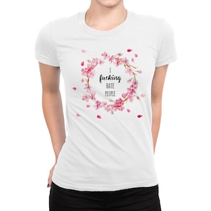 Ich hasse Menschen Lustiges T-Shirt, Herren Damen Größen T-Shirt