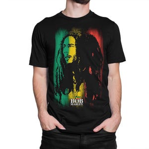 Bob Marley Tricolor T-Shirt, Men&#39;s Women&#39;s Sizes Tee