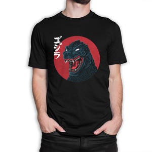 Godzilla japanische Kunst T-Shirt, Herren Damen Größen T-Shirt