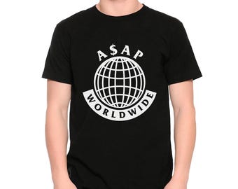 ASAP Worldwide Shirt ASAP Rocky ASAP Mob Hip Hop Music Rap Tee