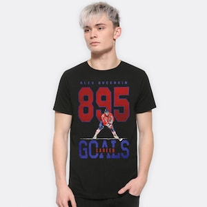 Alex Ovechkin - T-shirt record d'objectifs en carrière 895, tailles hommes et femmes (VCH-93564)
