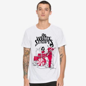 The White Stripes Art T-Shirt, Men's Women's Sizes Tee (MSC-030124)