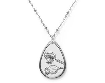 Miscarriage Oval Pendant, Memorial Necklace for Loss, Remembrance Jewelry, Pregnancy Loss Gift, Healing Necklace, Bereavement Keepsake
