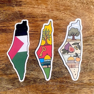 Adesivo estetico palestinese, adesivo per laptop, adesivo per telefono, impermeabile, tre design diversi