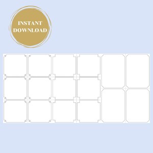 Printable Blank Flashcards: 6 Styles PDF (Digital Download)