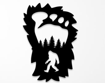 Bigfoot Laser Dxf Svg Cdr Ai Jpg Pdf Cut Files | Digital Vector Cut Files for Cricut | Cnc Cutting Router | Digital Vector Instant Download