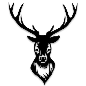 Hunter Deer SVG DXF | Natural Deer Landscape Laser Cut | Deer View Laser Files | Deer Svg Files For Cricut | Wall Decor