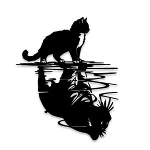 Cat Silhouette Laser Cut Dxf Svg Pdf Jpg Cdr Ai Files | Black Cat Cut Files for Cnc | Cnc Cutting Router | Digital Vector | Instant Download