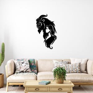 Decorazione da parete "La Bella e la Bestia" in formato DXF, SVG, PDF, AI, Jpg, file tagliati al laser / Router di taglio CNC / File tagliati Cricut / Download istantaneo di vettori digitali