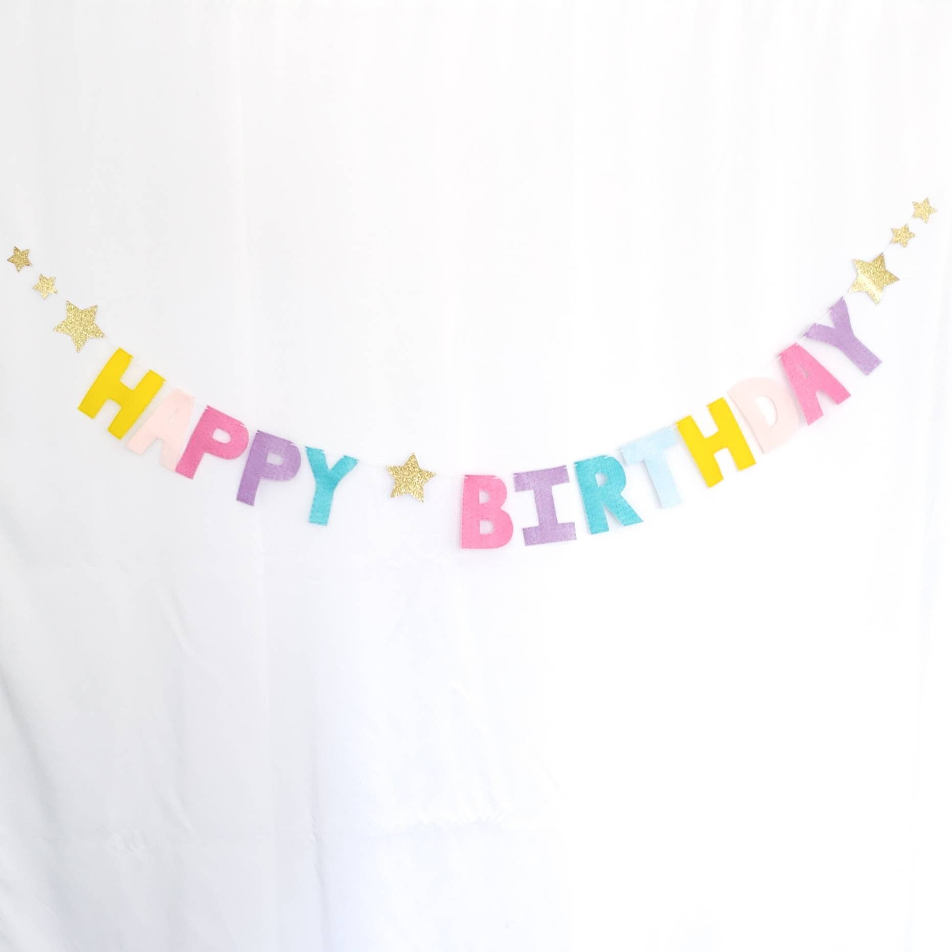 CUSTOM Felt Letter Banner Full Size Name Banner Gold Star Etsy