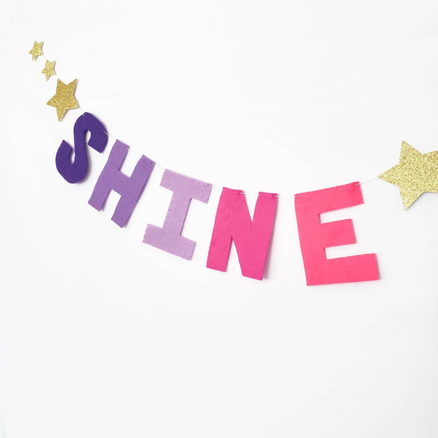 CUSTOM Felt Letter Banner Full Size Name Banner Gold Star Etsy