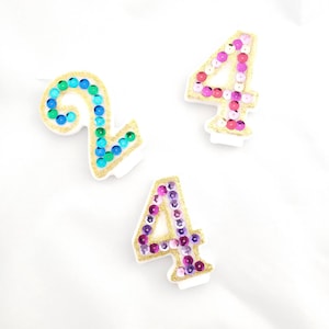 ANY NUMBER Candles - Handmade Birthday Candles - Gold Number Candles - 3 Year Old Candle - Custom Candle 4 - Number Birthday Candles