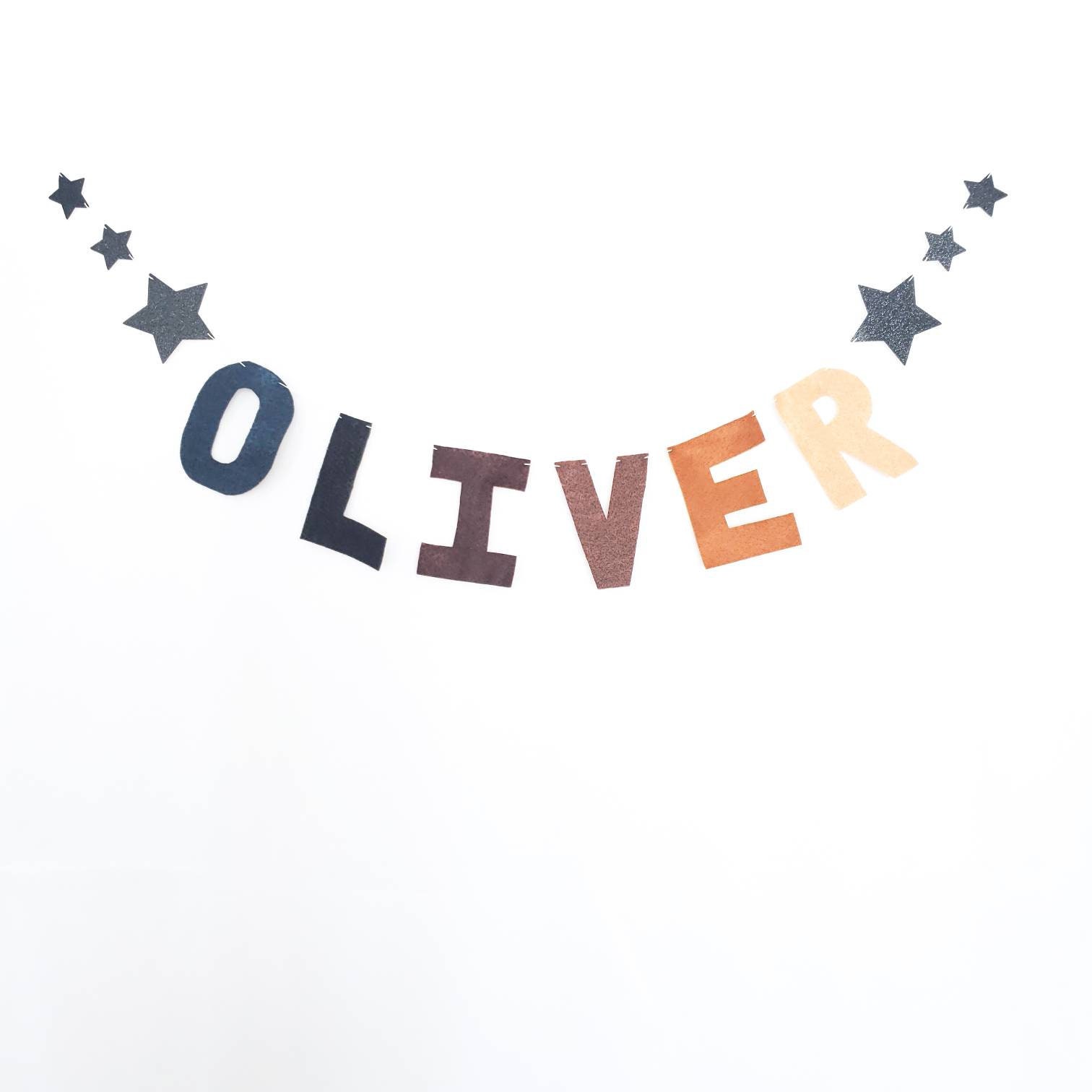 CUSTOM Felt Letter Banner Full Size Name Banner Gold Star Etsy