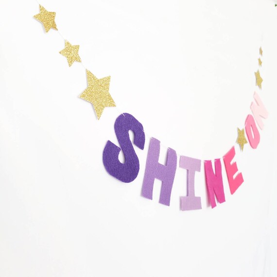 CUSTOM Felt Letter Banner Full Size Name Banner Gold Star Name