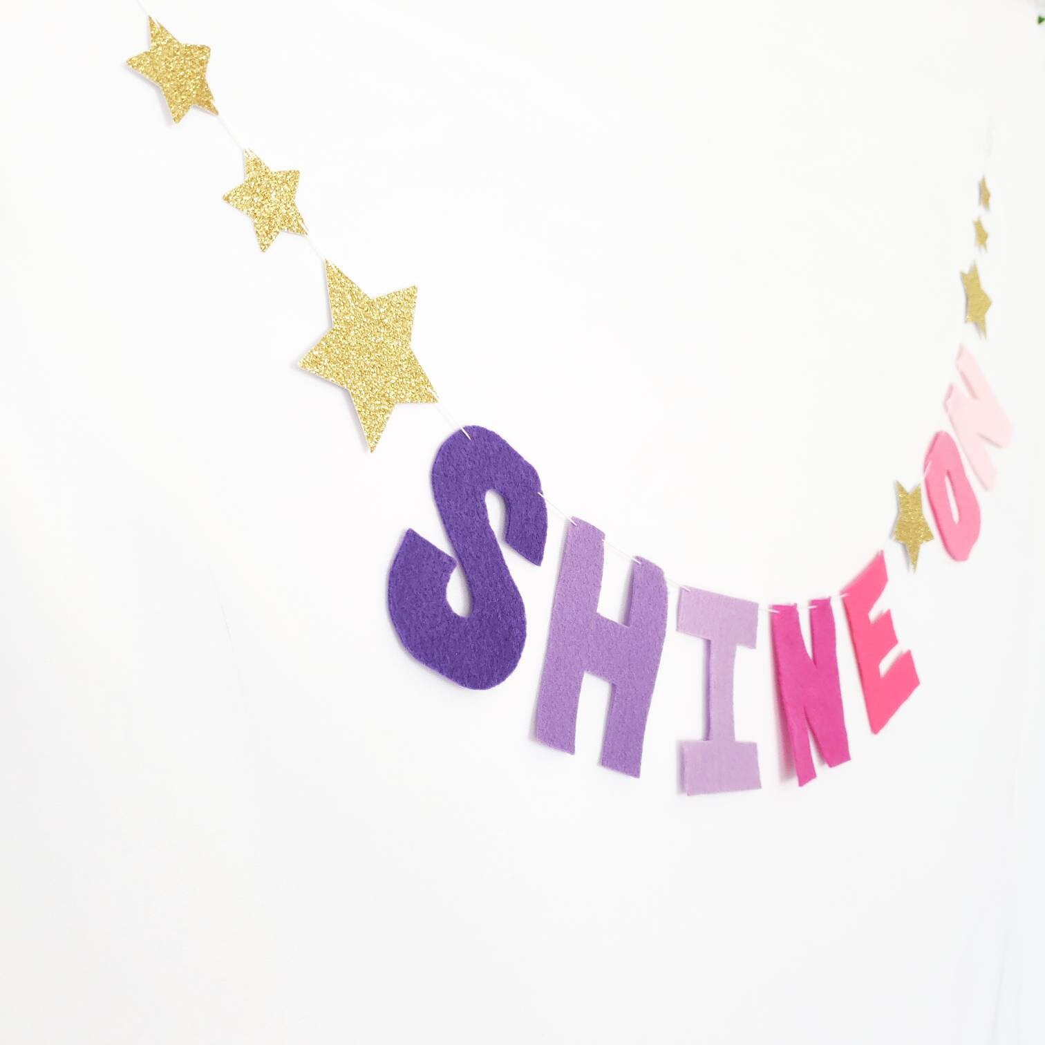 CUSTOM Felt Letter Banner Full Size Name Banner Gold Star Etsy