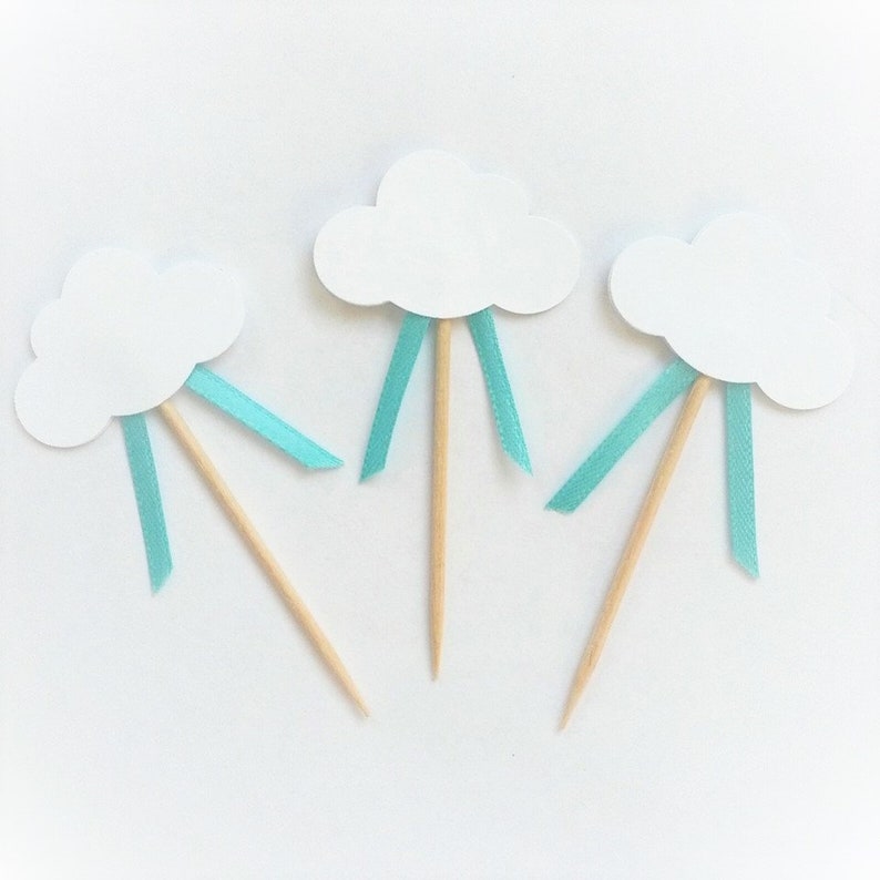 Rain Cloud Cupcake Topper Cloud Cupcake Rain Cloud Baby - Etsy