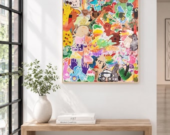 Custom Children's Artwork Collage - Kindergarten Graduation Gift - Kids Art Collage - Kids Wall Art -  Children's Wall Decor