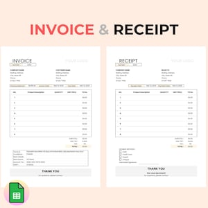 Google Sheets Invoice Template: Auto-Calculating, Printable Receipt