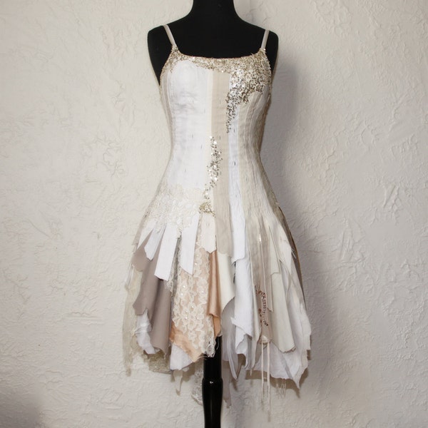 RESERVED . upcycled clothing . tattered alternative wedding dress