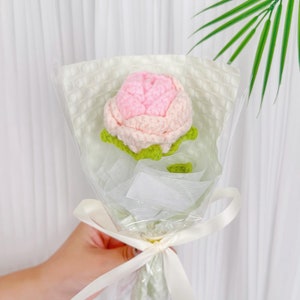 Birthday Gift  Handmade Crochet Rose Flower - Perfect Anniversary Gift, Love and Affection, Gift for Girlfriend, Wedding Bouquet, Birthday
