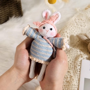 Lollipop Bunny Crochet Pattern PDF Files--Bunny Crochet Tutorials Handmade Toy,Easter Gift Amigurumi Animal,Plushie,Baby Shower,Crochet Doll