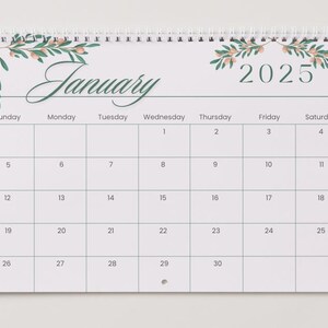 2025 A5 Printable Calendar | Minimalist Yearly Calendar PDF | Monthly Planner Pages | Instant Download | Clean Desk Calendar | A5 Size