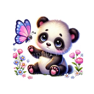 20 PNG clipart fofo de panda