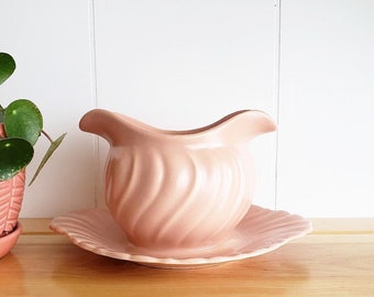 Peach Pink Serving Bowl