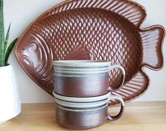 Vintage Stoneware Oversized Mugs