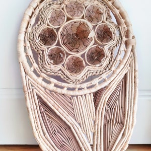 Flower Design Woven Tray Basket image 5