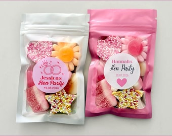 Hen Party Favours Pre filled Sweet Bags Hen do gift Hen Party Gift Bags Hen Party Bag Fillers Wedding Gift Wedding Favours Favors Sweet Bags