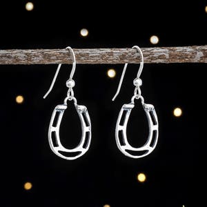 Sterling Silver Lucky Horseshoe Earrings
