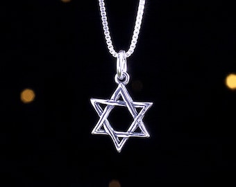 Sterling Silver Star of David - VERY SMALL - (Charm Only or Necklace)