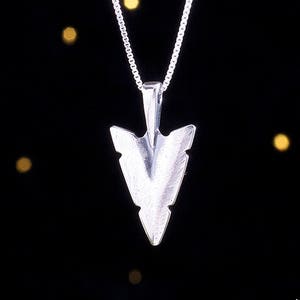 Sterling Silver Arrowhead - Double Sided - (Pendant Only or Necklace)