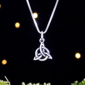Sterling Silver Celtic Triquetra Knot - VERY SMALL - (Charm Only or Necklace)