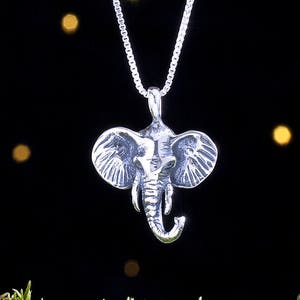 Sterling Silver Elephant - SMALL - (Pendant Only or Necklace)