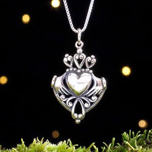 Sterling Silver Irish Claddagh - (Pendant Only or Necklace)
