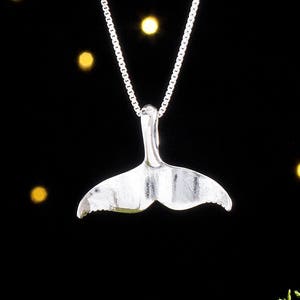 Sterling Silver Whale Tail - Nautical Beach Summer Jewelry - (Pendant Only or Necklace)