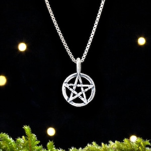 Sterling Silver Little Pentagram, Pentacle - VERY SMALL, Lightweight - (Pendant Only or Necklace)