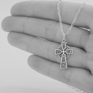 Sterling Silver Celtic Cross VERY SMALL Charm Only or Necklace image 5