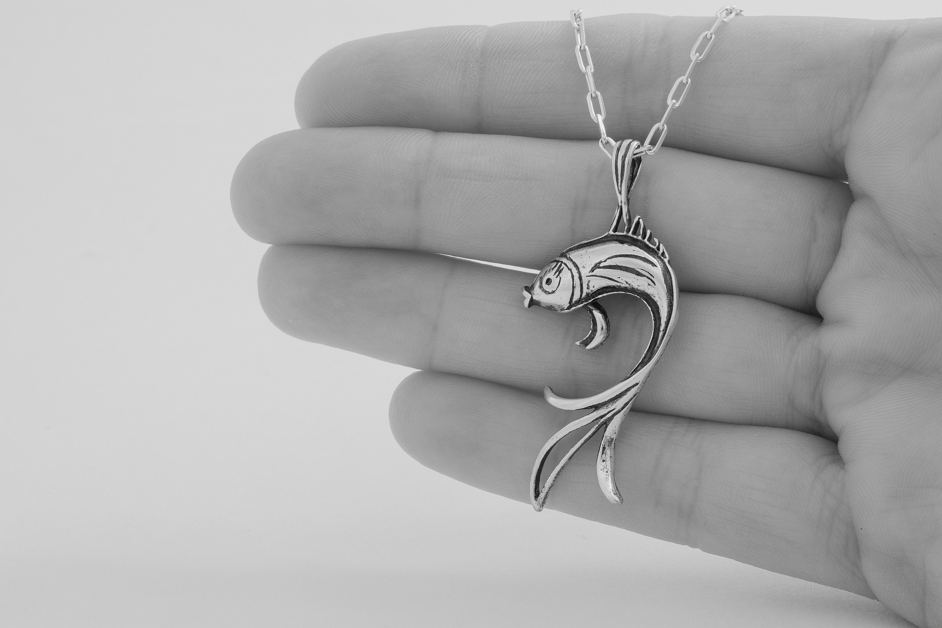 Sterling Silver Butterfly Koi Fish pendant Only or Etsy