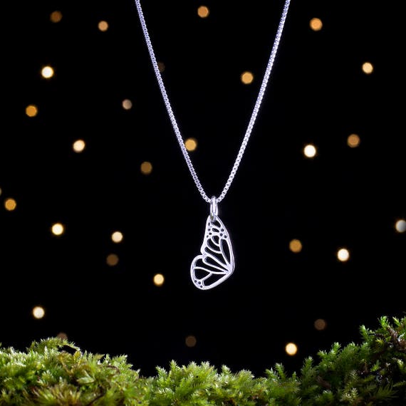 Butterfly wing necklace etsy hot sale